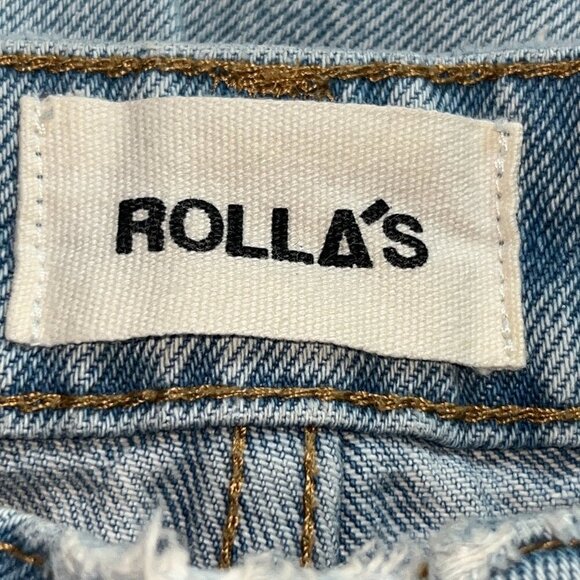 ROLLA'S HEIDI HIGH RISE LOOSE STRAIGHT OLD STONE WASH BLUE DENIM JEANS - W25 L32 - Picture 2 of 16